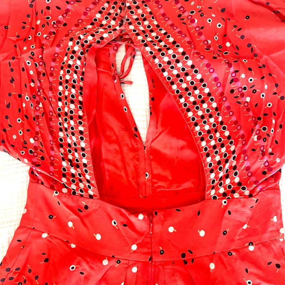 LNC - Free People Coryn Minidress, Coral/Red, Size 10 - Picture 10 of 10
